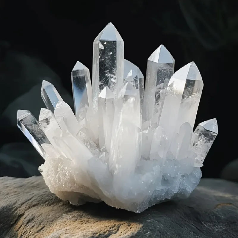 Spiritual Clear Quartz Crystal Cluster White Crystal Mineral Crystals and Stones Healing Crystal Craft Ornament Holiday Gift