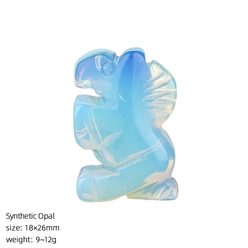 Natural Crystal Stone Ornament Carving Horse Rose Quartz Amethyst Healing Gemstone Animal Figurines Reiki Small Home Decorations