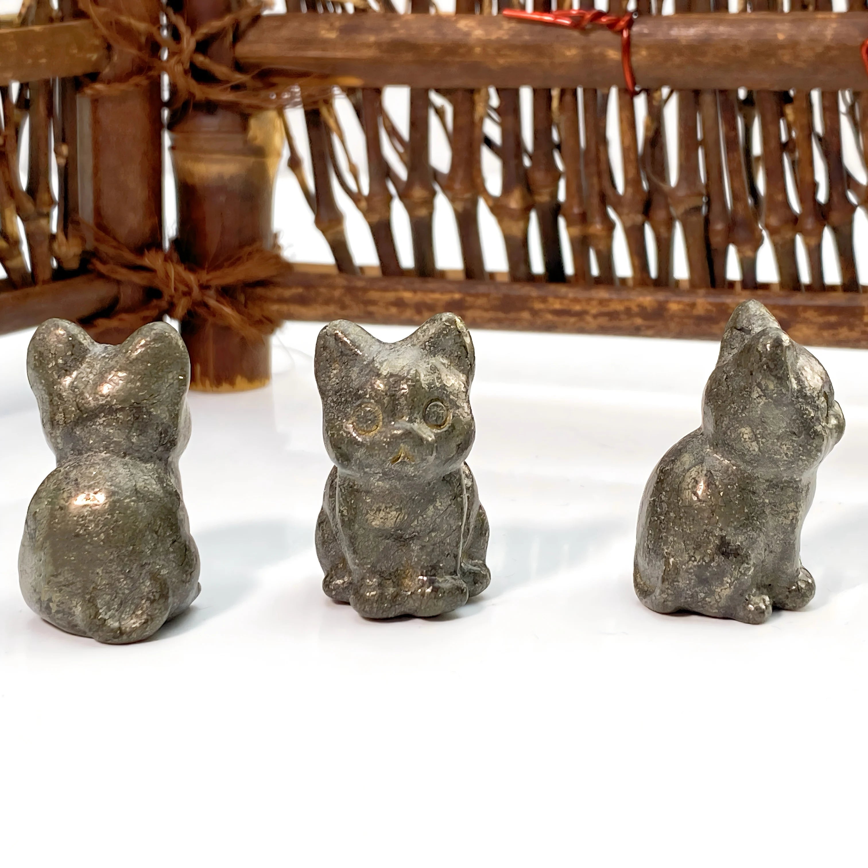 1PC High Quality Natural Copper Ore Cat,Birthday Gift,Men Gift,Scene Decoration,Crystal Ornaments,Table Decoration.