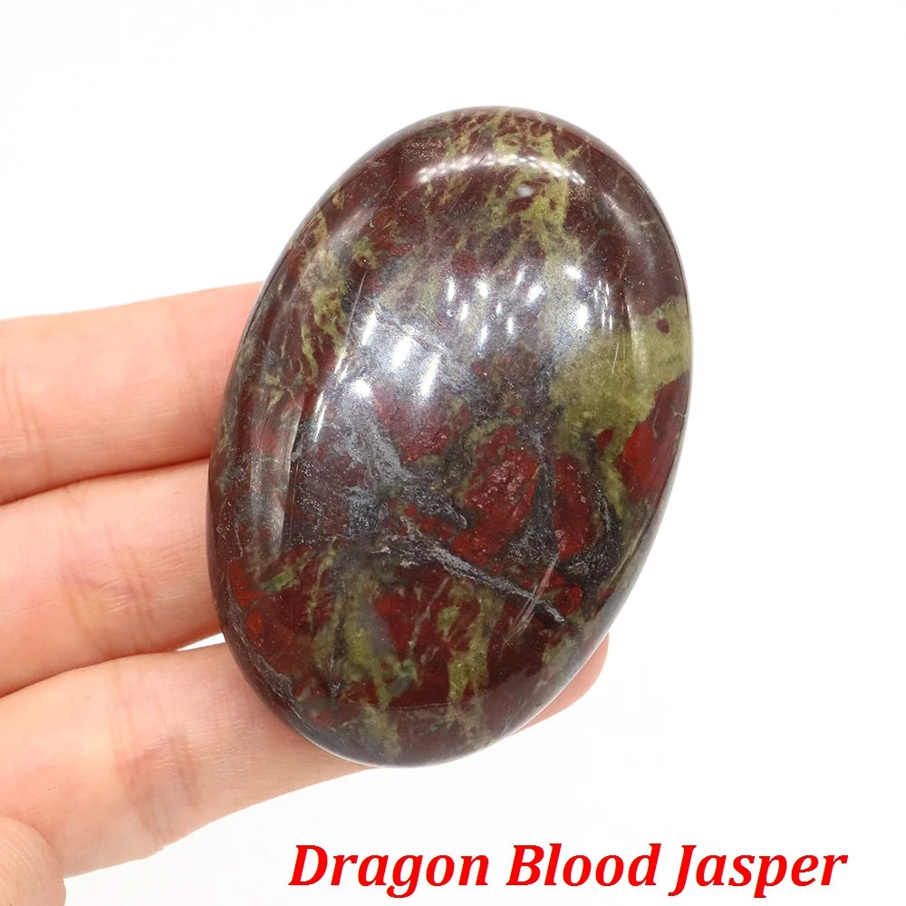Natural Crystal Amethyst Palm Stone Reiki Healing Oval Pocket Palm Worry Stone Yoga Meditation Spiritual Healing Gem Home Decor