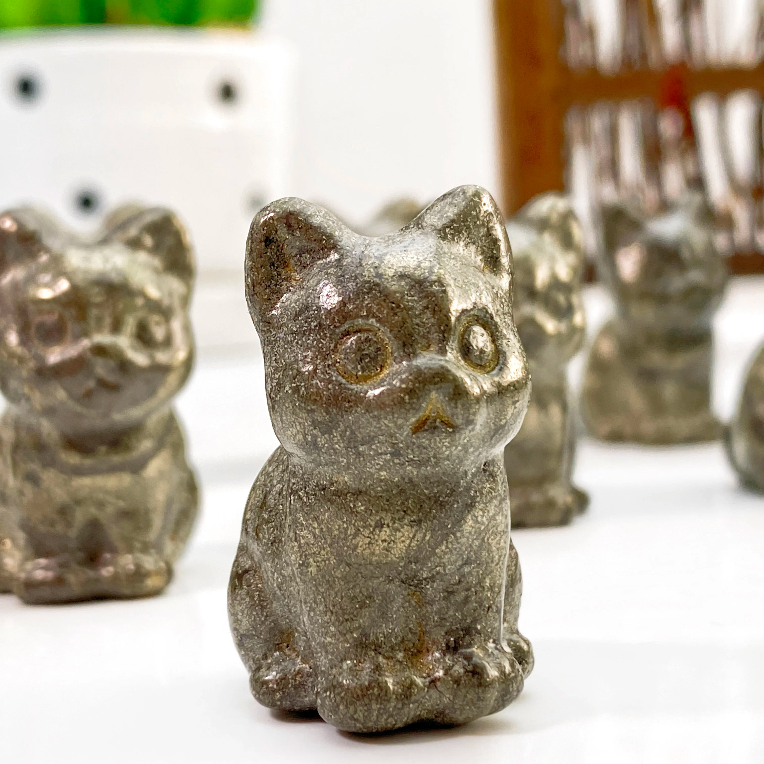 1PC High Quality Natural Copper Ore Cat,Birthday Gift,Men Gift,Scene Decoration,Crystal Ornaments,Table Decoration.