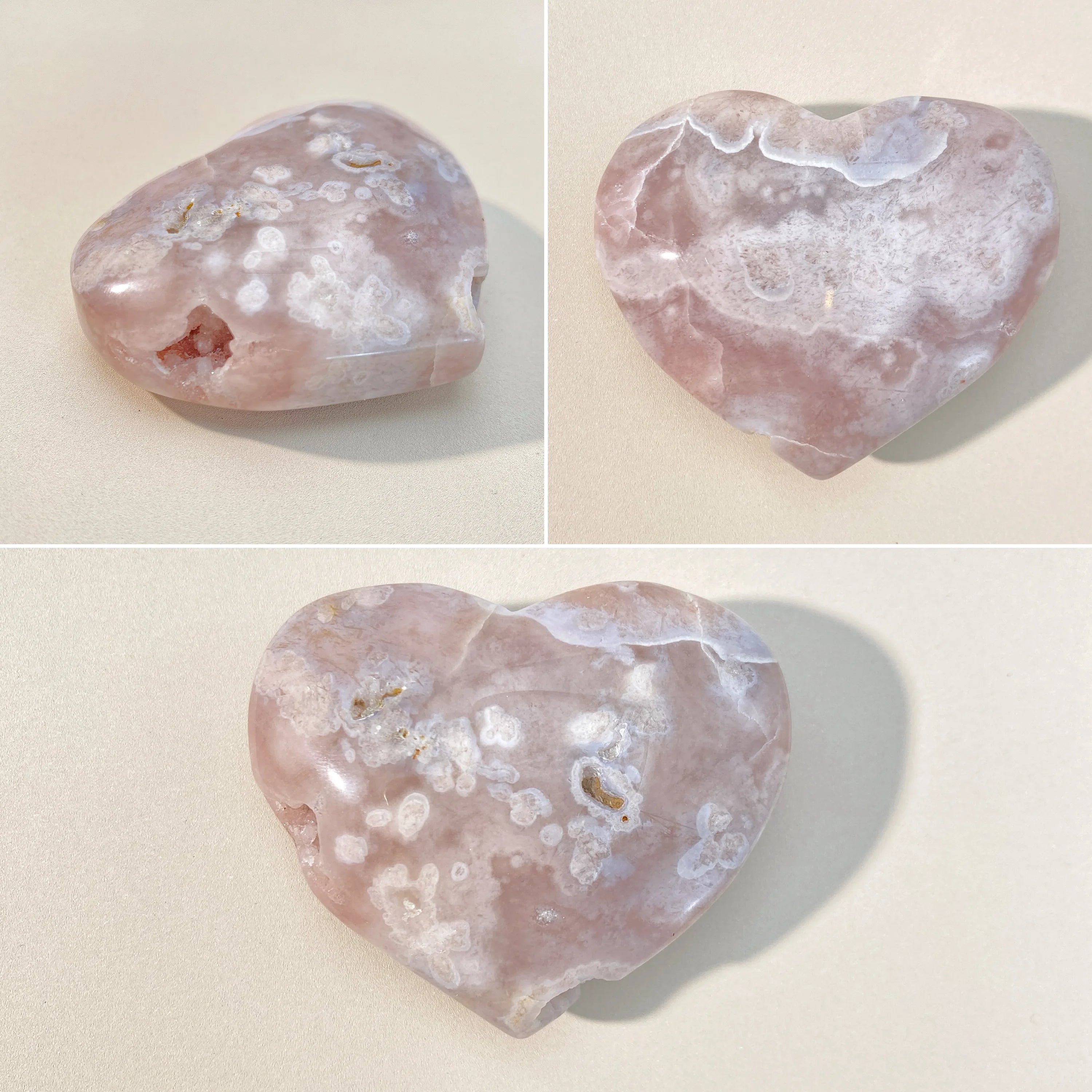 Random 1PC Natural Crystal, Purple Pink Cherry Blossom Agate Carving Love, Gemstone Jewelry, Healing crystal, Birthday gift