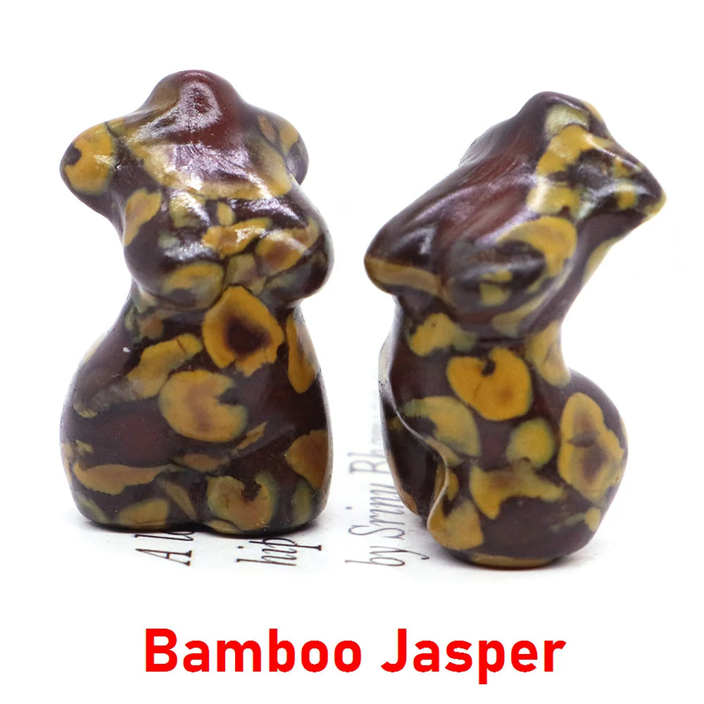 30mm Plump Women Figurine Reiki Healing Crystal Model Statue Natural Stone Home Decor Ornament Sexy Creative Craft Birthday Gift
