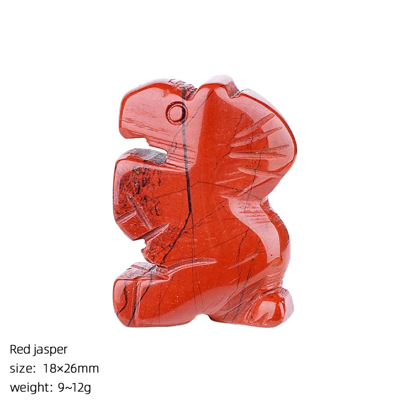 Natural Crystal Stone Ornament Carving Horse Rose Quartz Amethyst Healing Gemstone Animal Figurines Reiki Small Home Decorations