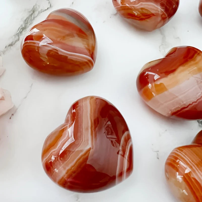 2pcs/5pcs/8pcs Red Agate Crystal Heart,Red Agate Quartz love,Carnelian Quartz Beads,Metaphysical,Pendant,Crystal decor,Crystal