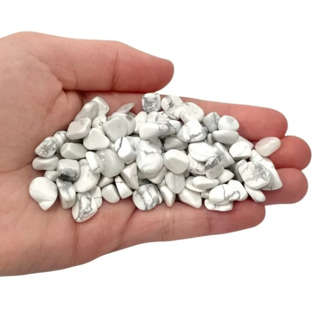 3-12mm Natural Crushed Howlite Crystal Tumbled Chips, Gemstone chips, natural white howlite, White Howlite Gemstone Chips