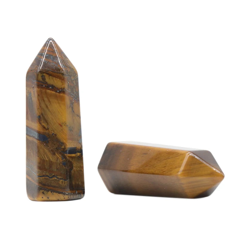 1PC Natural Quartz Point Rose Quartz Wand Healing Stone Amethyst Hexagonal Prism Energy Ore Pyramid Home Decoration