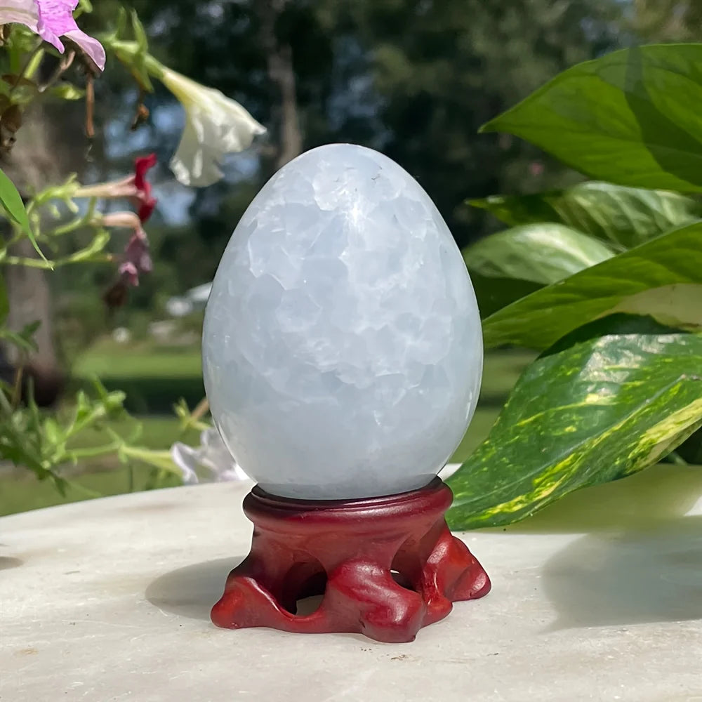 1pc Blue Celestite Crystal Egg Polished Carving Wholesale Gemstone Decor Supply, Blue Celestite Egg, Hand Carved Crystal Egg