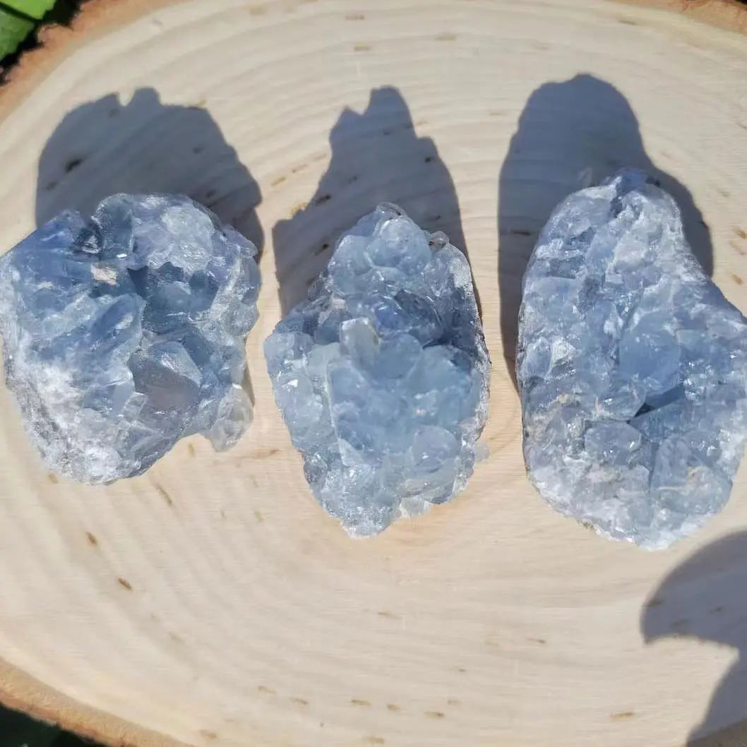 1pc Natural Celestite Crystal Raw Druzy Cluster Sky Blue Geode Rough Mineral Blue Celestite Geode Celestite Raw Crystals Healing
