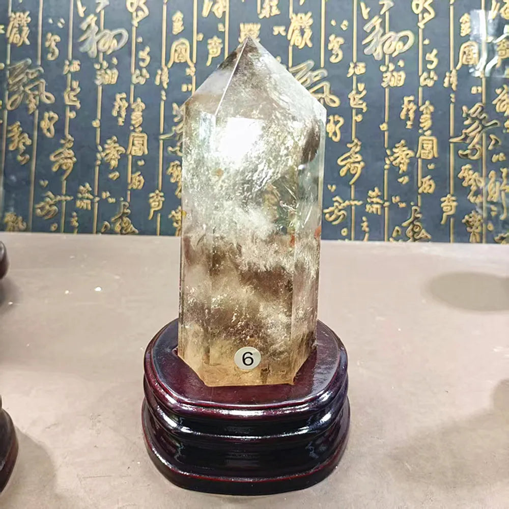 Natural Citrine Quartz Crystal Wand — Yellow Healing Point, Abundance & Positivity Stone
