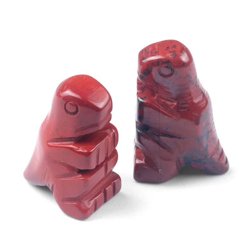 1inch Mini Baby Dinosaur Natural Stone Carved Figurine Healing Crystals Gemstone Statue Cute Animal Carvings Home Office Decor