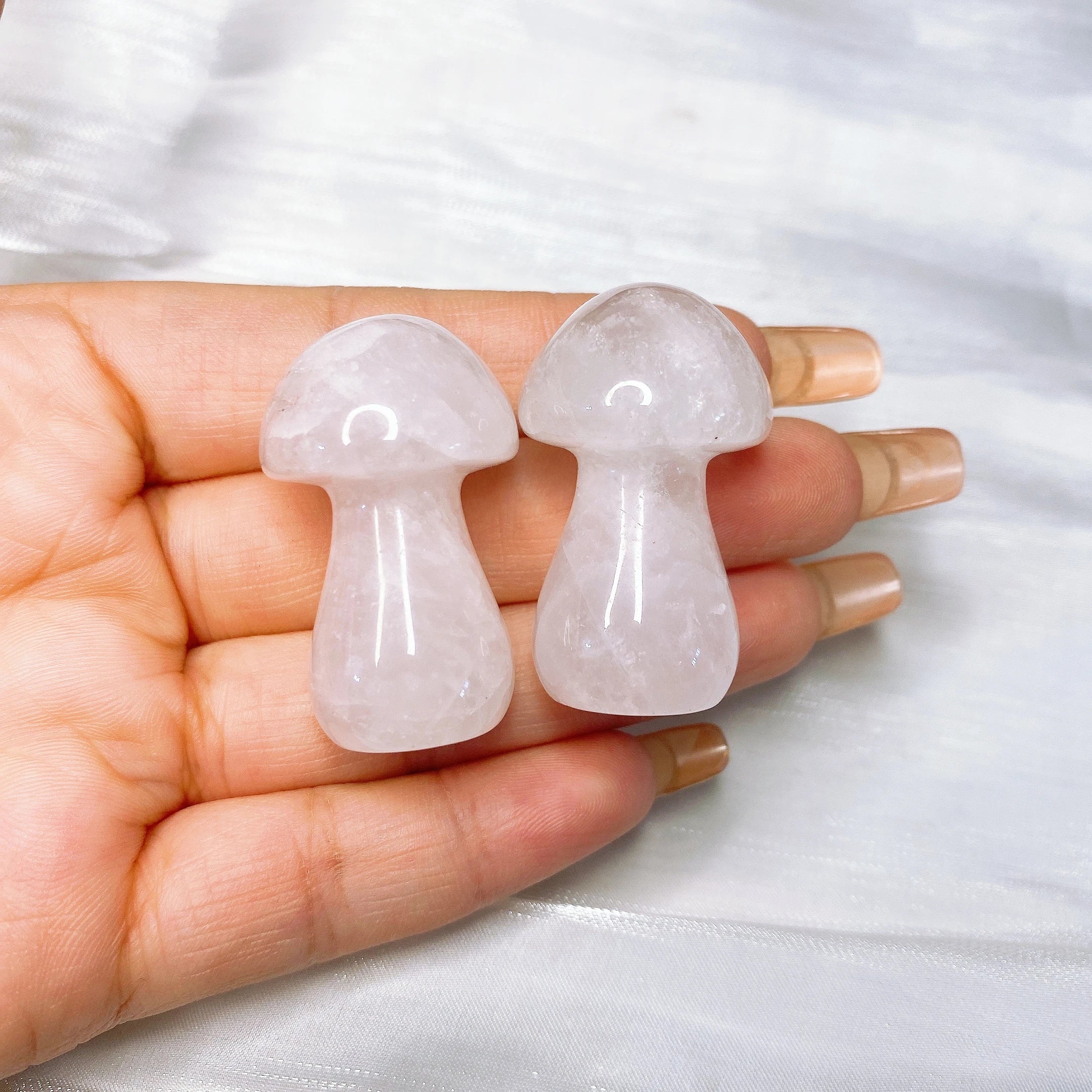 35mm Mushroom Natural Crystal Quartz Mineral Stones Amethyst Agate Clear Quartz Chakra Reiki Healing Home Graden Decoration Gift