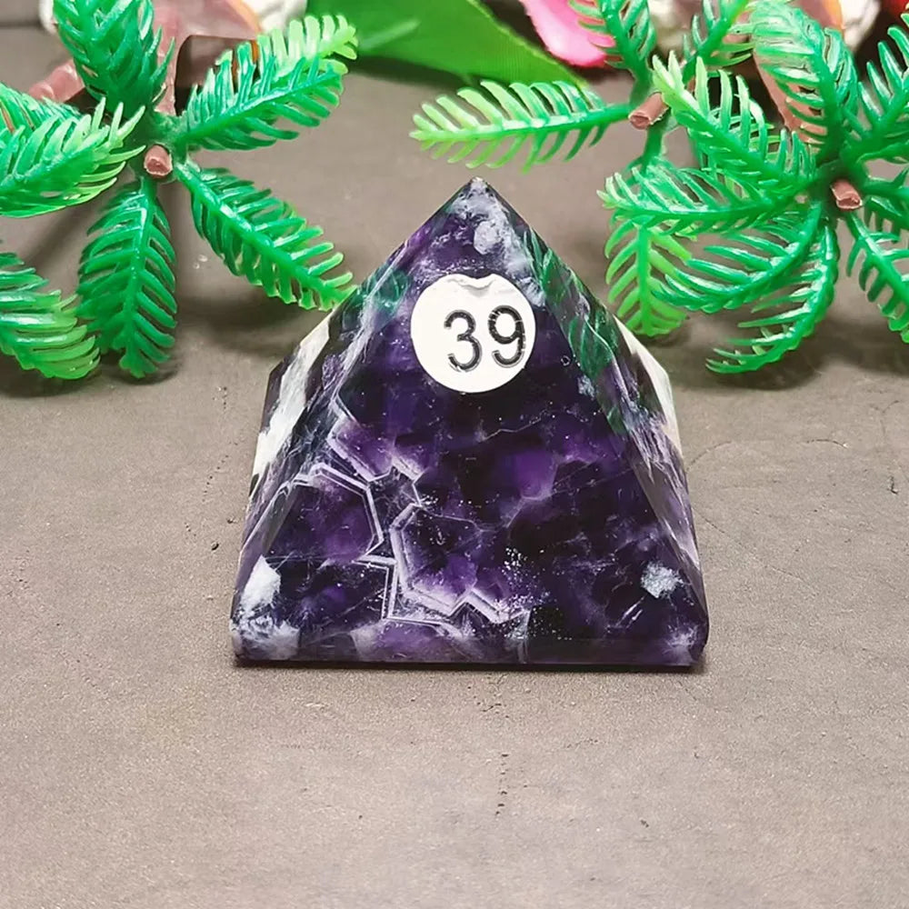 Natural Dream Amethyst Crystal Pyramid — Handmade Healing Chakra Quartz Gemstone Gift