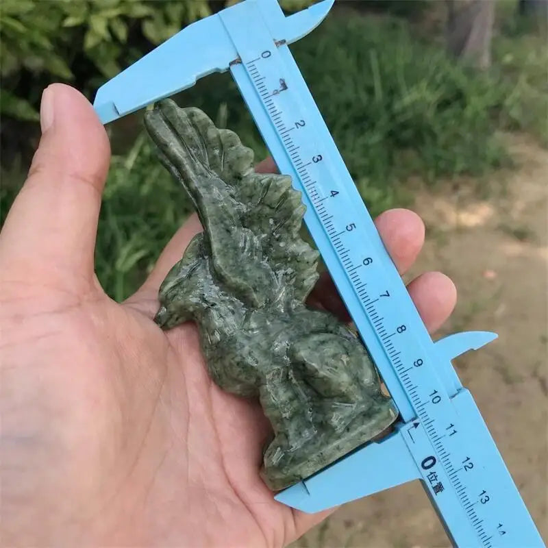 Natural Crystal Quartz Griffin Carving Polished Animal Powerful Statue For Home Decoration Gift 1PCS