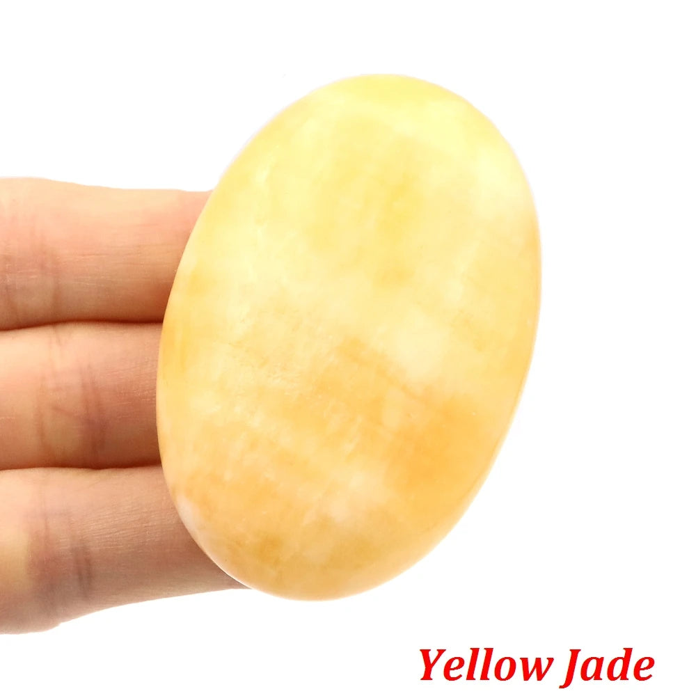 Natural Crystal Amethyst Palm Stone Reiki Healing Oval Pocket Palm Worry Stone Yoga Meditation Spiritual Healing Gem Home Decor