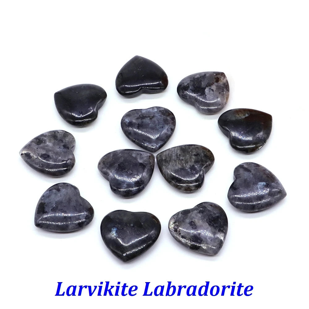 20mm Heart Shape love Natural Crystal Amethyst Rose Quartz Mineral Healing Gemstone Chakra Stone Home Decoration Valentine Gift