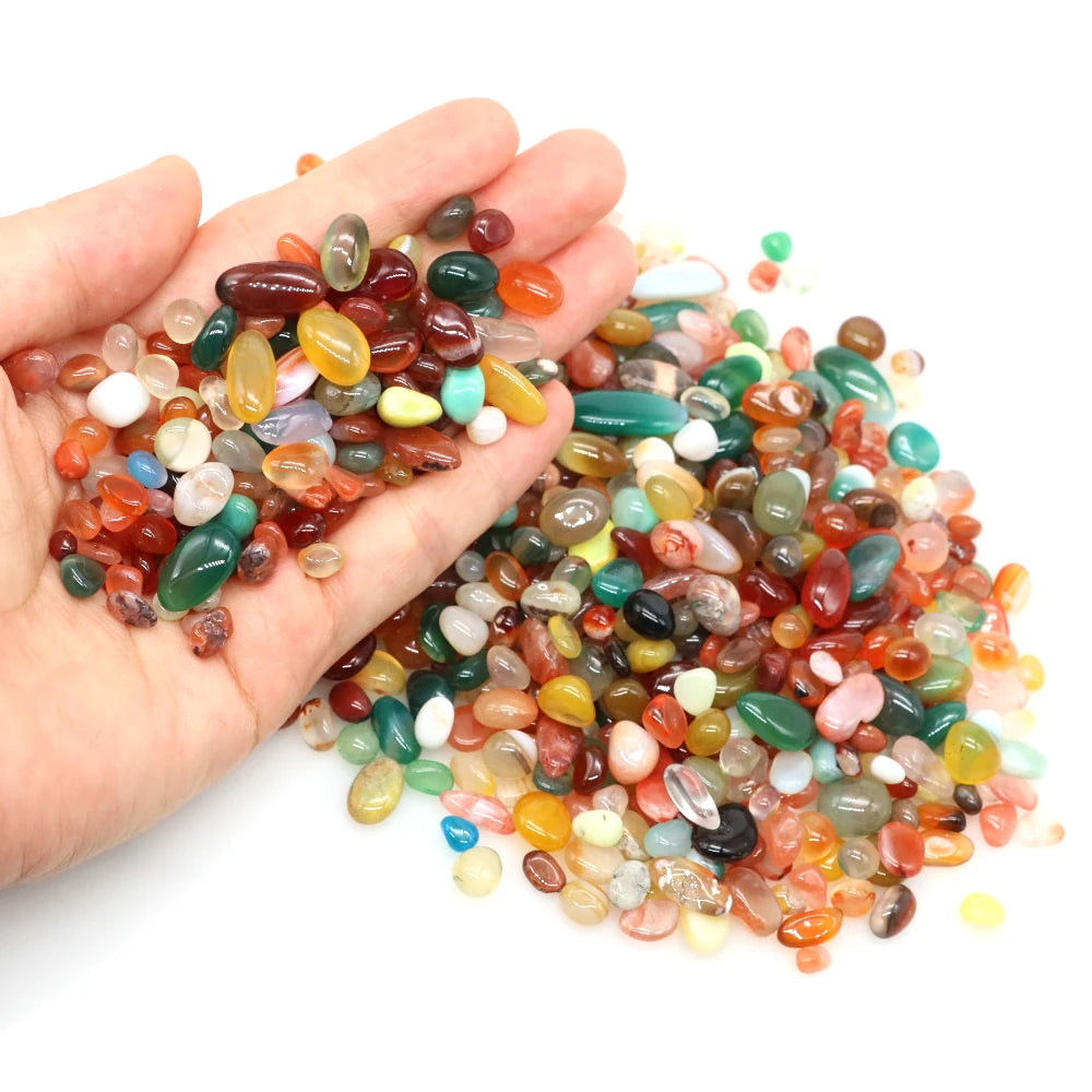 Natural Stone Tumbled Agate Gravel Crystals Chip Quartz Minerals Reiki Healing Specimen Gemstones Home Aquarium Decor DIY Crafts