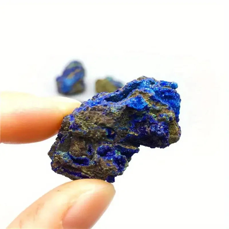 Natural Azurite Malachite Symbiotic Stone Geode Crystal Mineral Specimen Reiki Healing Stone Decoration Crafts Collectible