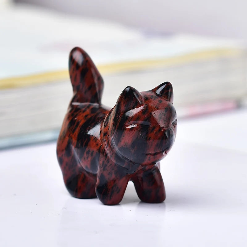 Opal Ruby Kitten Cute Gift Home and Decoration Room Decor Natural Stone Crystals Crystal Aquarium Quartz Stones Witchcraft
