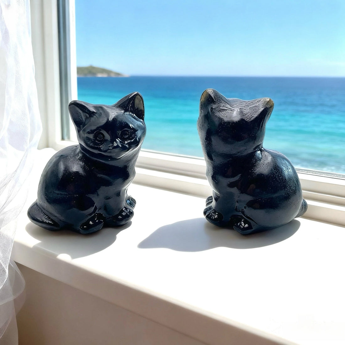 1PC Obsidian Cat Carving,Ideal for Christmas Day,Easter,Halloween,Graduation Gift,Home Decor,Festival Decoration
