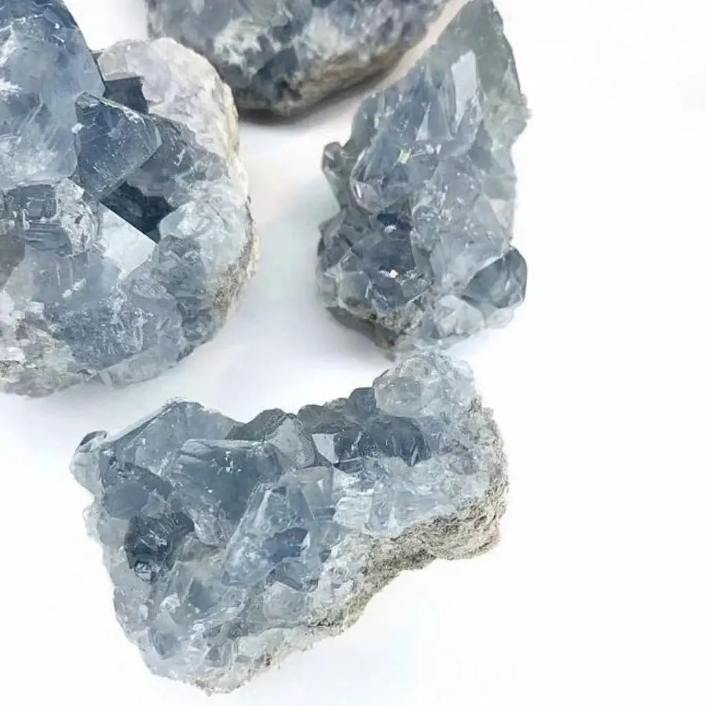 1pc Natural Celestite Crystal Raw Druzy Cluster Sky Blue Geode Rough Mineral Blue Celestite Geode Celestite Raw Crystals Healing