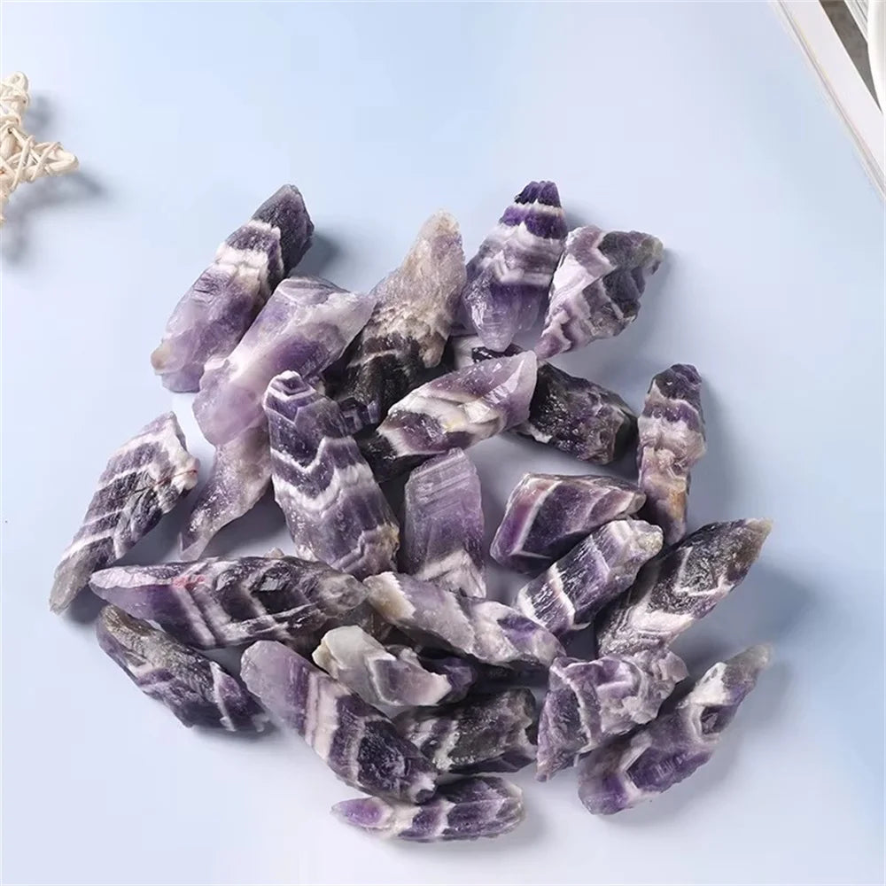 Natural Crystal Rough Stone Raw purple Mineral Irregular Dream Amethyst Chevron rocks For fengshui decorations