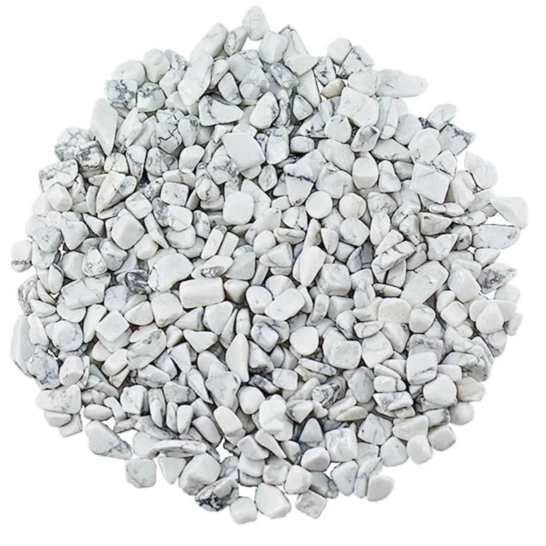3-12mm Natural Crushed Howlite Crystal Tumbled Chips, Gemstone chips, natural white howlite, White Howlite Gemstone Chips