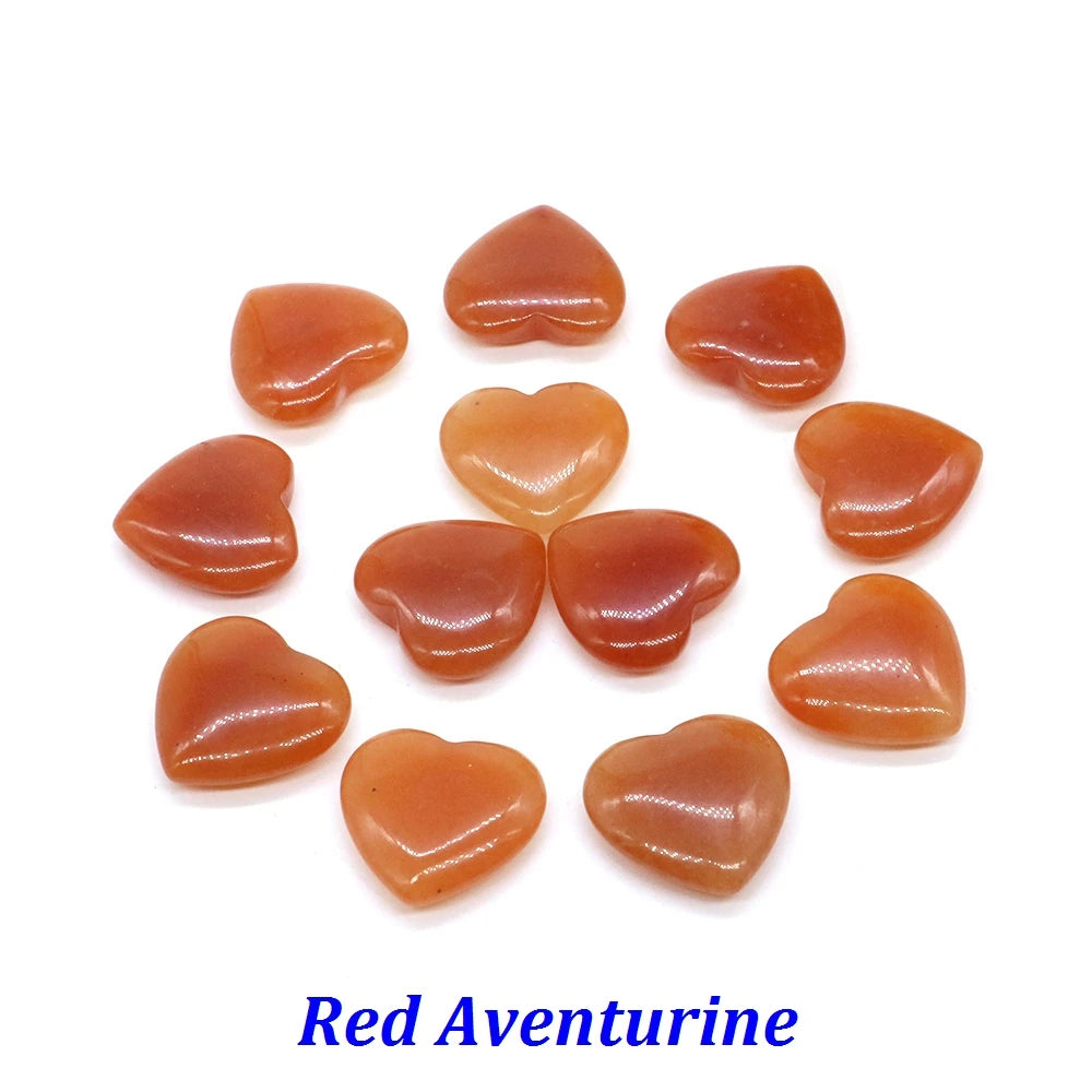 20mm Heart Shape love Natural Crystal Amethyst Rose Quartz Mineral Healing Gemstone Chakra Stone Home Decoration Valentine Gift