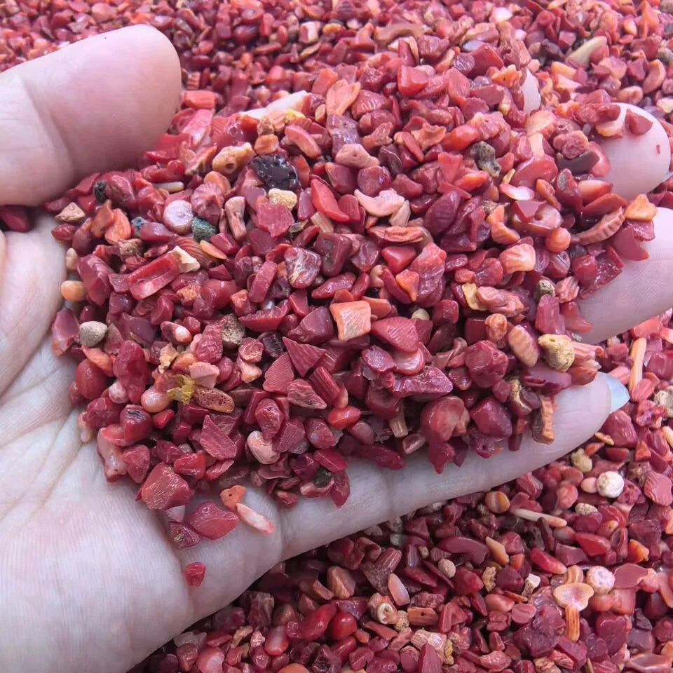 100g Red Garnet Quartz Crystal Polished Stone Rock Gravel Gem Healing Tumbled Chips Crushed Stone Specimen Gemston