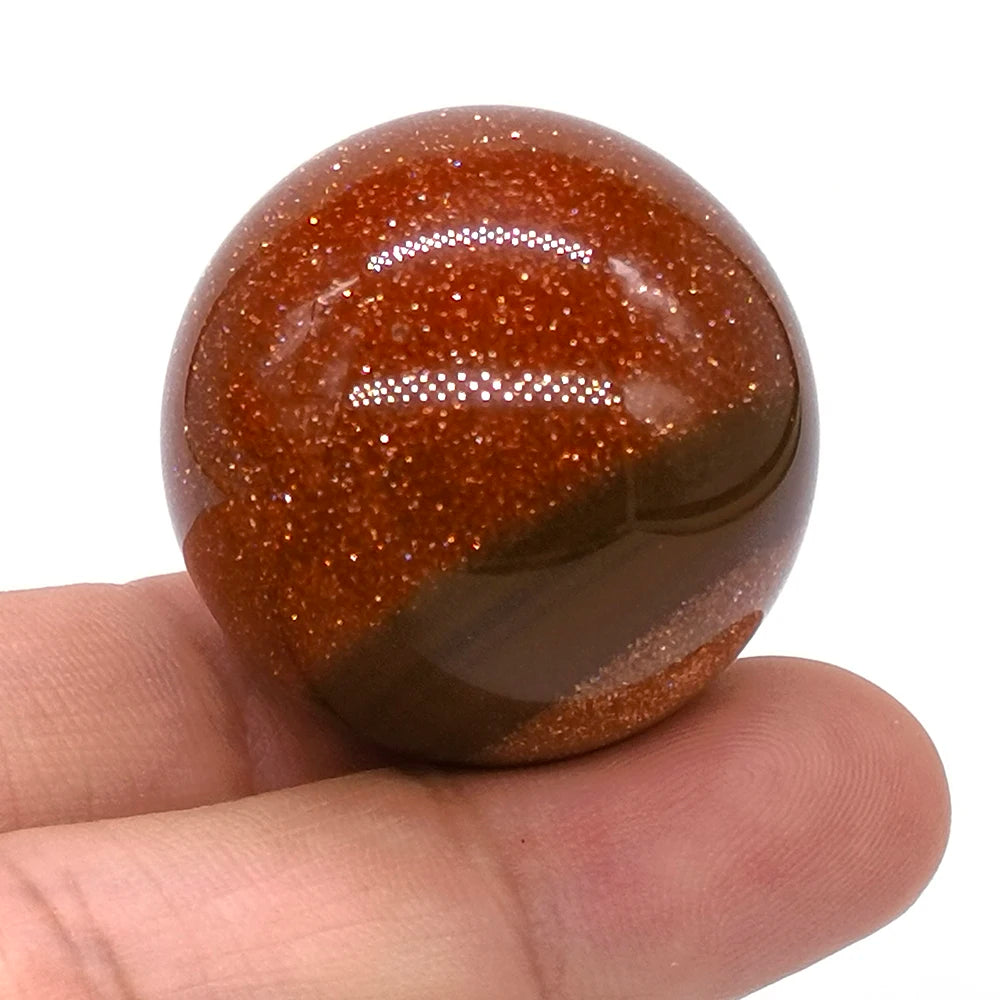 30mm Natural Crystal Ball Polished Globe Amethyst Lazuli Quartz Reiki feng shui Sphere Massaging Balls Collectibles Home Decor