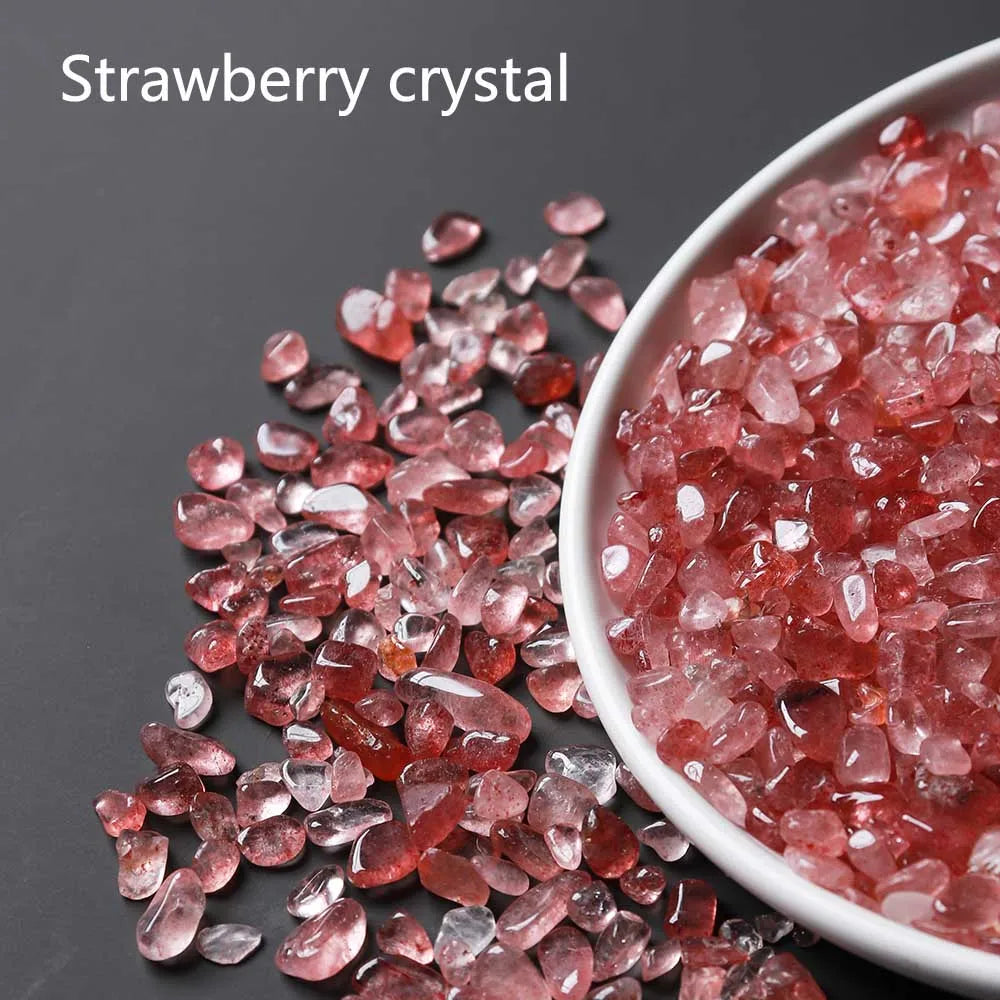 50g/Bag Natural Irregular Crystal Rose Quartz Rock Tumbled Crushed Stone Healing Reiki Gravel Garden And Aquarium Decoration
