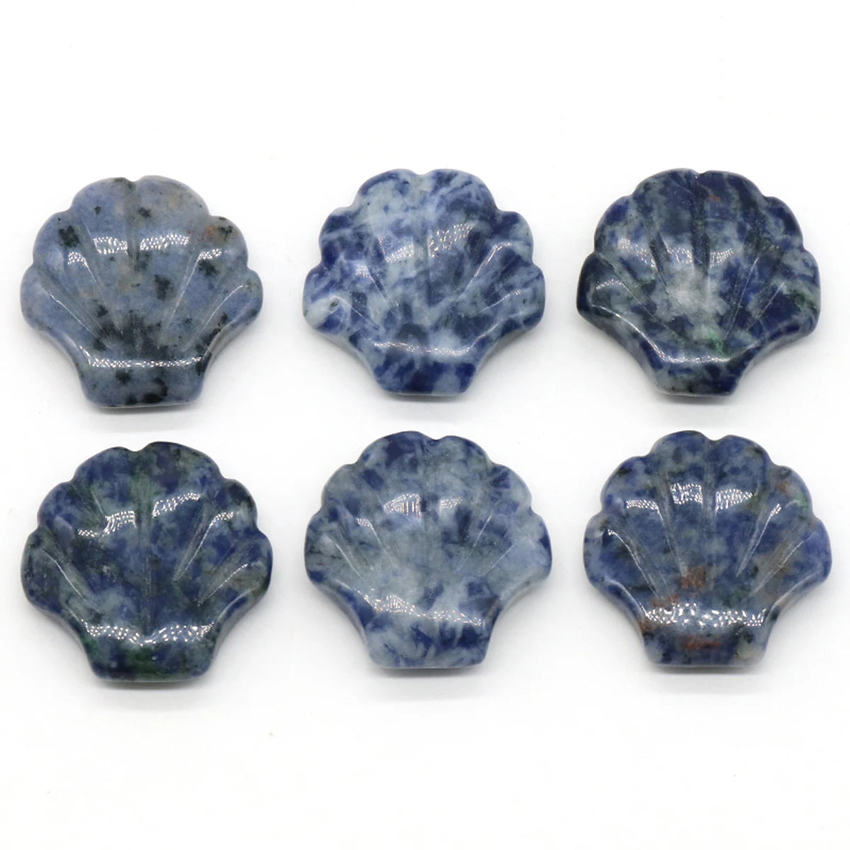 Shell Shaped Natural Carved Glitter Stone Crystal DIY Home Decoration Healing Halo Gem Mineral Specimen Decoration Gift 1pc