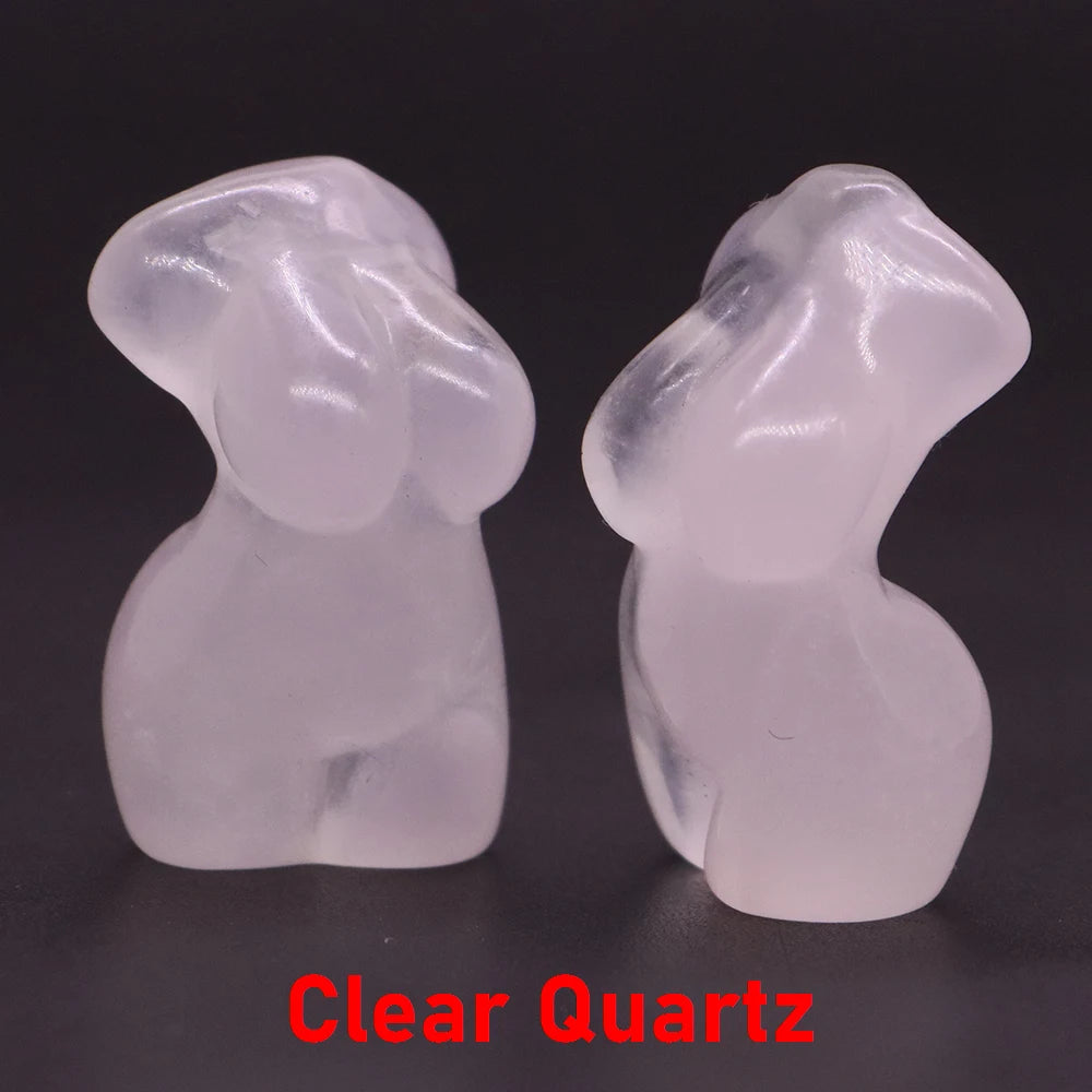 30mm Plump Women Figurine Reiki Healing Crystal Model Statue Natural Stone Home Decor Ornament Sexy Creative Craft Birthday Gift