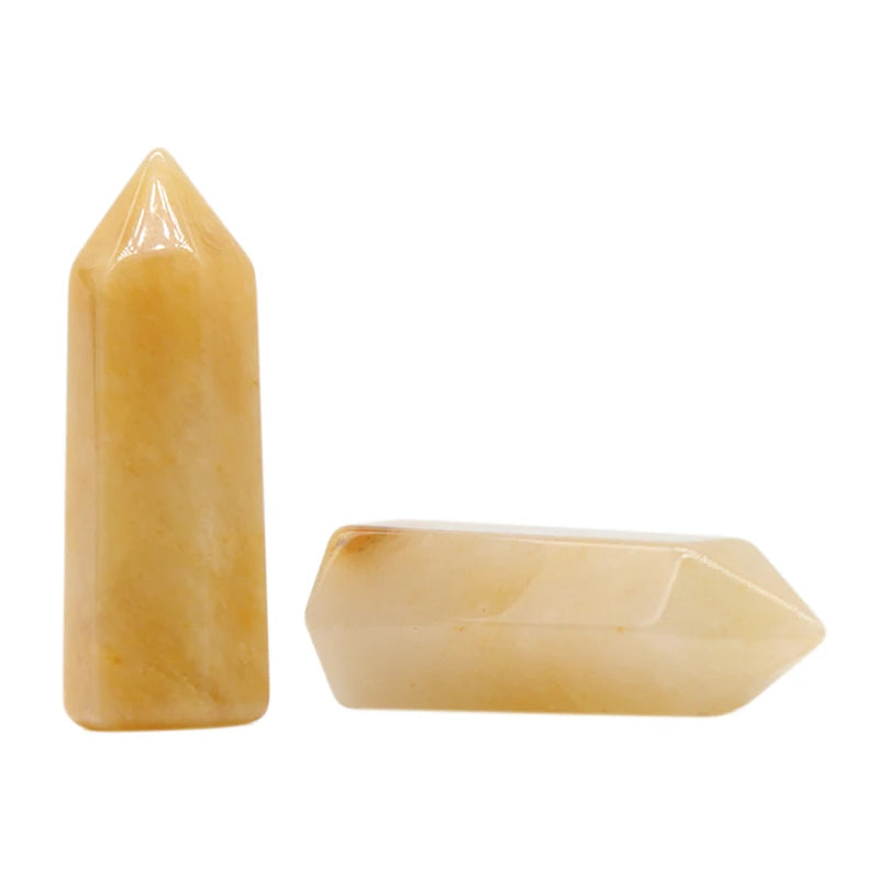1PC Natural Quartz Point Rose Quartz Wand Healing Stone Amethyst Hexagonal Prism Energy Ore Pyramid Home Decoration