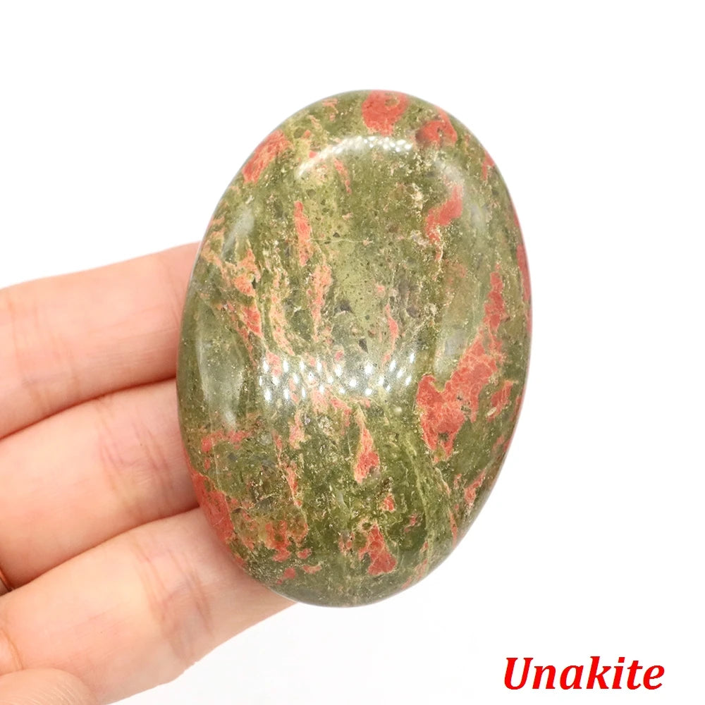 Natural Crystal Amethyst Palm Stone Reiki Healing Oval Pocket Palm Worry Stone Yoga Meditation Spiritual Healing Gem Home Decor
