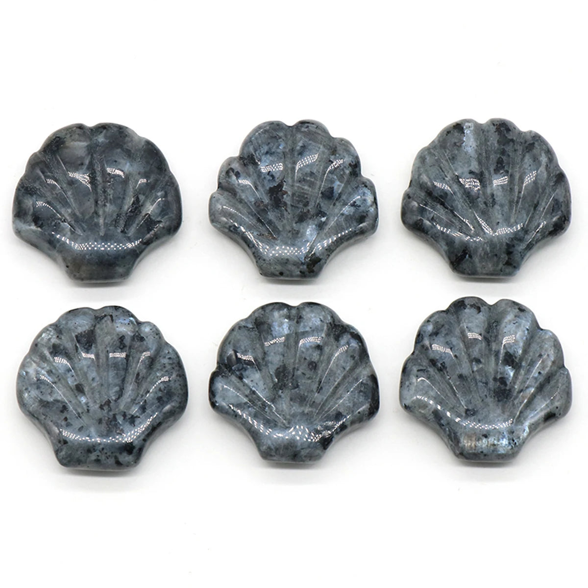 Shell Shaped Natural Carved Glitter Stone Crystal DIY Home Decoration Healing Halo Gem Mineral Specimen Decoration Gift 1pc