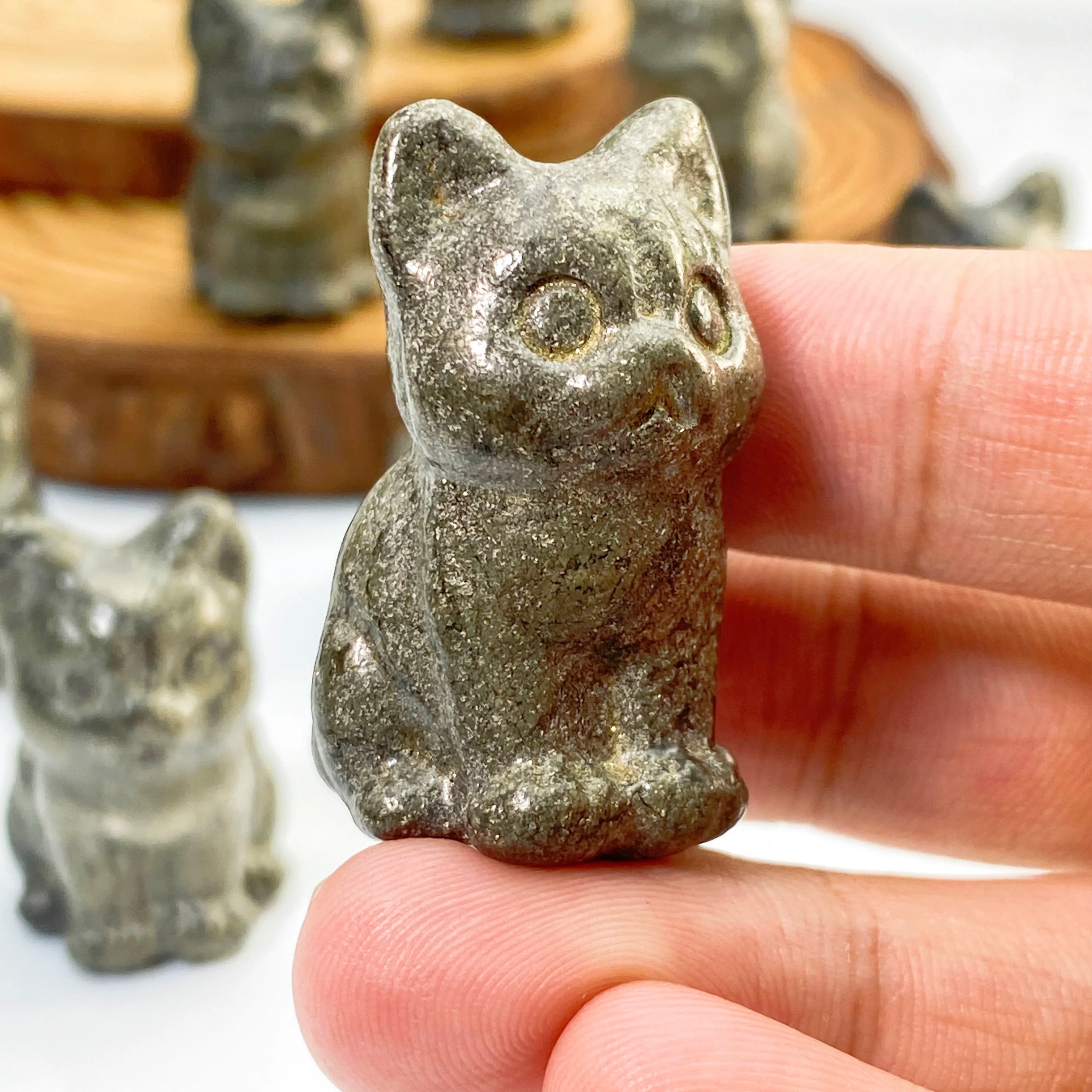 1PC High Quality Natural Copper Ore Cat,Birthday Gift,Men Gift,Scene Decoration,Crystal Ornaments,Table Decoration.