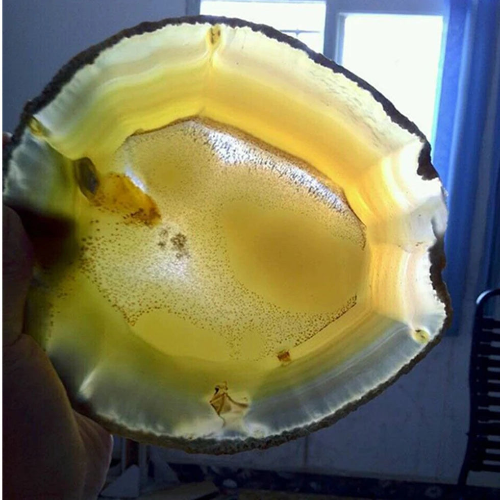 12-20CM Bule Crystal AGATE SLAB Geode Slice Mineral Coaster Healing Reiki Decoration