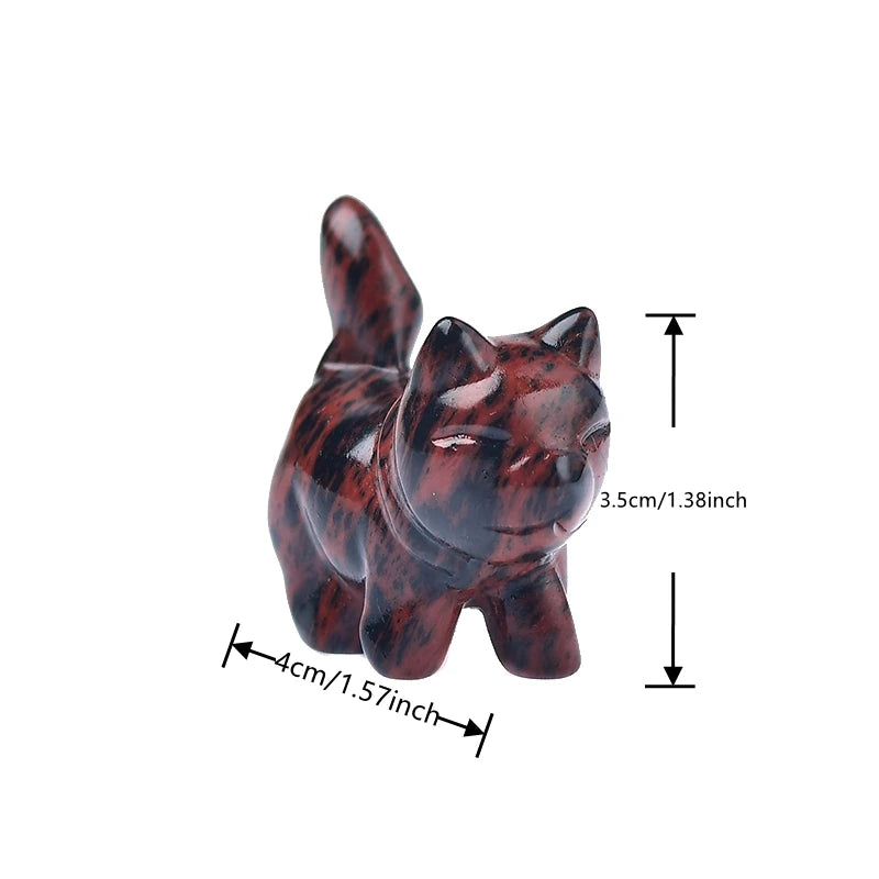 Opal Ruby Kitten Cute Gift Home and Decoration Room Decor Natural Stone Crystals Crystal Aquarium Quartz Stones Witchcraft