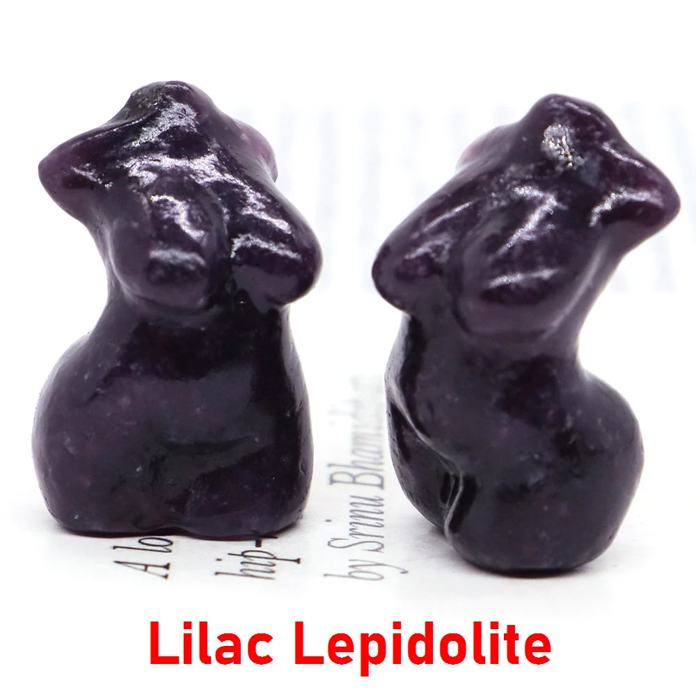 30mm Plump Women Figurine Reiki Healing Crystal Model Statue Natural Stone Home Decor Ornament Sexy Creative Craft Birthday Gift