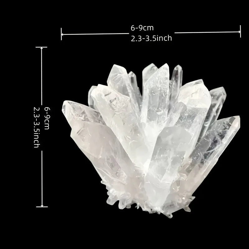 Spiritual Clear Quartz Crystal Cluster White Crystal Mineral Crystals and Stones Healing Crystal Craft Ornament Holiday Gift