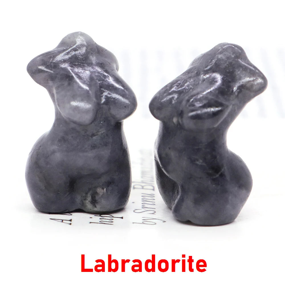 30mm Plump Women Figurine Reiki Healing Crystal Model Statue Natural Stone Home Decor Ornament Sexy Creative Craft Birthday Gift