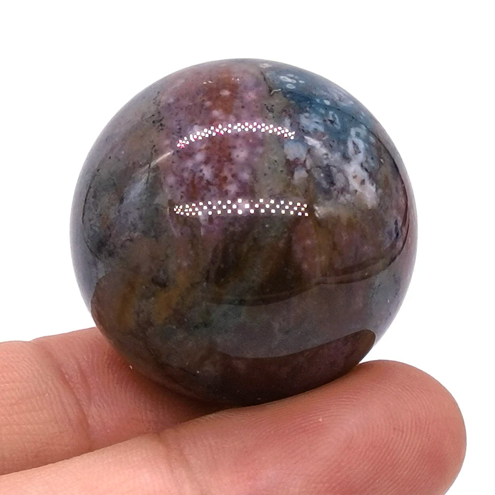 30mm Natural Crystal Ball Polished Globe Amethyst Lazuli Quartz Reiki feng shui Sphere Massaging Balls Collectibles Home Decor