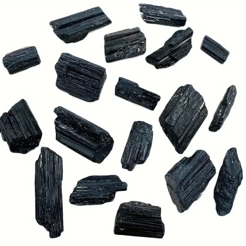 1PC Black Natural Tourmaline Rough Stone - Crystal For Home Decor, Ideal Gift for Accessories, Raw Crystal, Rough Stone Display,