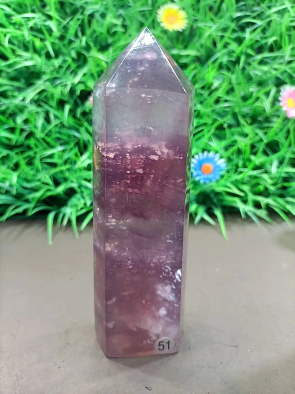 Natural Purple Fluorite Auspicious Cloud Crystal Wand — Healing Magic Wand, Chakra Home Decor