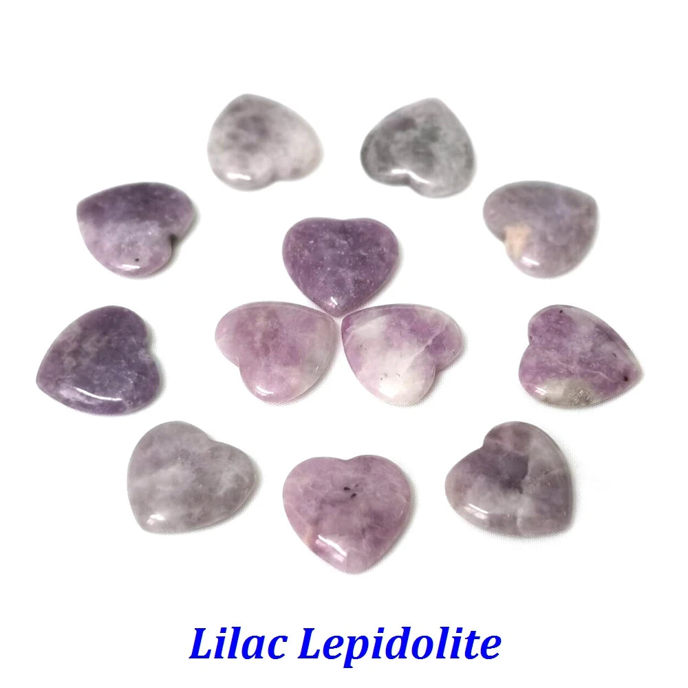 20mm Heart Shape love Natural Crystal Amethyst Rose Quartz Mineral Healing Gemstone Chakra Stone Home Decoration Valentine Gift