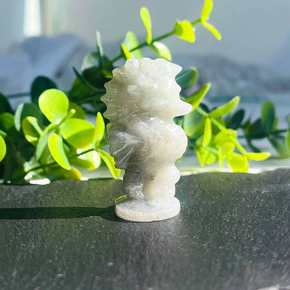 1pc High Quality Seahorse Natural Crystal Carving, Gemstone Crafts, Glitter, Healing crystal,Women gift, Halloween Gift