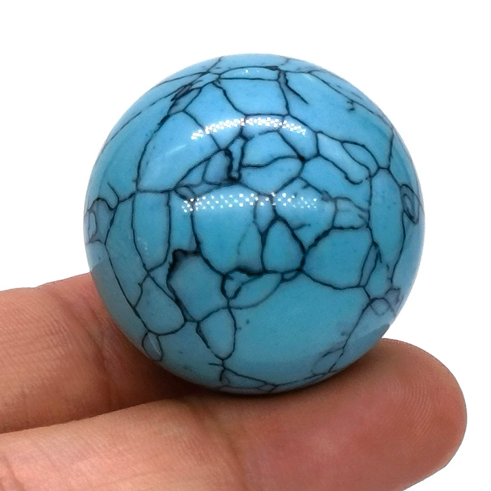 30mm Natural Crystal Ball Polished Globe Amethyst Lazuli Quartz Reiki feng shui Sphere Massaging Balls Collectibles Home Decor