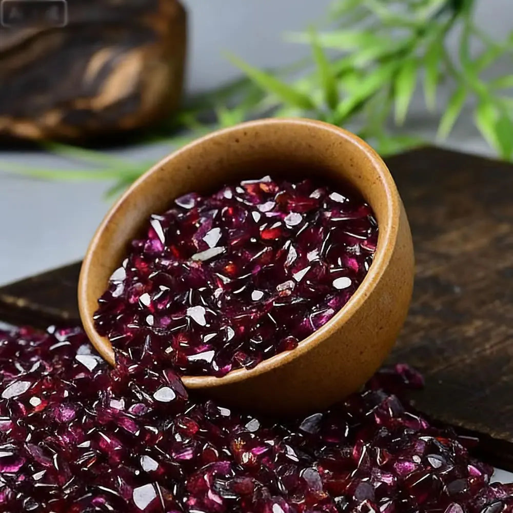 100g Red Garnet Quartz Crystal Polished Stone Rock Gravel Gem Healing Tumbled Chips Crushed Stone Specimen Gemston