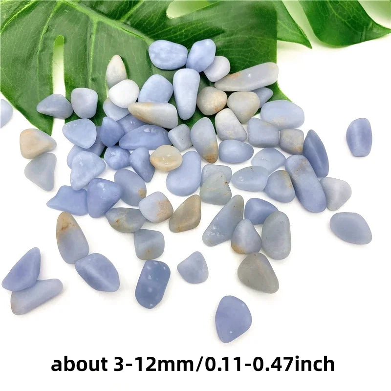 3-12mm Angelite Chips,  Angelite Tumbled Chips, Natural Semi Tumbled Angelite Gemstone Chips, Crushed Mini Crystals, Undrilled